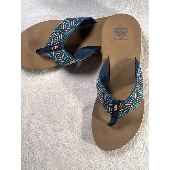Reef Flip Flops Womens Size 10 Brown Cushioned Sandals Beach Summer Thong - Picture 2 of 6